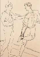 PICASSO, PABLO, 1881 - 1973, DANSEURS RADIERUNG AUF BüTTEN , AUS EINER SUITE VON 14 ARBEITEN HAEFLI + CIE/ LA CHAUX DE FONDS ...
