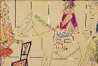 PICASSO, PABLO, 1881 - 1973, "REITER MIT PFERD UND DAME", FARBLITHOGRAPHIE AUF VèLIN AUS "VERVE", 25 X 33 CM, PP., UNTER ...