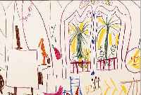 PICASSO, PABLO, 1881 - 1973, ATELIER, FARBLITHOGRAPHIE AUF VèLIN AUS DER SUITE: CARNET DE LA CALIFORNIE VON 1957, I.D. DARSTELLUNG ...