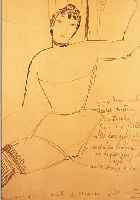 MODIGLIANI, AMEDEO, 1884 - 1920, SITZENDES MäDCHEN, LITHOGRAPHIE (NACH EINER BLEISTIFT- ZEICHNUNG) AUF ARCHES-BüTTEN AUS DER SUITE: ...