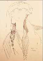 MODIGLIANI, AMADEO, 1884 - 1920, JUNGE FRAU MIT HUT, LITHOGRAPHIE (NACH EINER BLEISTIFTZEICHNUNG) AUF ARCHES-BüTTEN AUS DER SUITE: ...