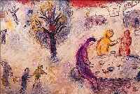 CHAGALL, MARC, 1887 - 1985, KONVOLUT AUS ZWEI FARBOFFSETS AUS "DAPHNIS UND CHLOE" VON 1961, "DER OBSTGARTEN VON PHILETAS", ...