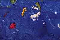 CHAGALL, MARC, 1887 - 1985, KONVOLUT AUS ZWEI FARBOFFSETS AUS "DAPHNIS UND CHLOE" VON 1961, "DIE ERKENNTNIS CHLOES", MOURLOT ...