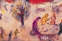 CHAGALL, MARC, 1887 - 1985, KONVOLUT AUS ZWEI FARBOFFSETS AUS "DAPHNIS UND CLOE" VON 1961, "DAS MAHL BEI DYRAS"; MOURLOT ...
