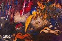 CHAGALL, MARC, 1887 - 1985, KONVOLUT AUS ZWEI FARBOFFSETS AUS "DAPHNES UND CLOE" VON 1961, "CHLOE WIRD ENTFüHRT, MOURLOT 327, ...