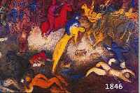 CHAGALL, MARC, 1887 - 1985, KONVOLUT AUS ZWEI FARBOFFSETS AUS "DAPHNIS UND CHLOE" VON 1961, "CHLOE WIRD ENTFüHRT"; MOURLOT ...
