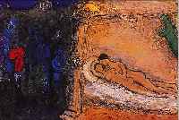 CHAGALL, MARC, 1887 - 1985, KONVOLUT AUS ZWEI FARBOFFSETS AUS "DAPHNIS UND CHLOE" VON 1961, "HYMENäUS", MOURLOT 349, ...