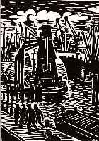 MASEREEL, FRANS, 1889 - 1972, KONVOLUT VON 10 HOLZSCHNITTEN VON 1922, I. D. DARST. MONOGRAMMIERT, CA. 14 X 12 CM, PP.