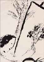 CHAGALL, MARC, 1887 - 1985, BLUMEN IN DER HAND, LITHOGRAPHIE VON 1957 AUS LASSAIGNE, MOURLOT 207, 22,5 X 19 CM, PP.
