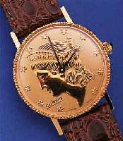 CURTIS MüNZARMBANDUHR, UM 1990, METALL HART-VERG., BODEN GEDR., RUNDANKERW., PESEUX-KAL. 7056, 17 ST., HANDAUFZUG, INCABL., LEDERB., ETUI, EZ 1