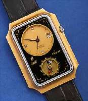 DALIL MOSLEMS WATCH SUPRA, REF.-NR. 83101, METALL HARTVERG., TEILW. POL., TEILW. MATT., EDELST.-BODEN GESCHR., IM MINERALGL. EINGEL. KOMPAß, ...