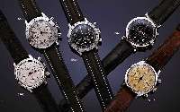 HEUER ARMBANDCHRONOGRAPH, SCHWEIZ UM 1964, EDELST., BODEN GESCHR., 30-MIN.- U. 12-STD.- STOPPZäHLER, TELEMETERAUßENSKALA, 17 ST., BASISKAL. ...