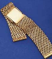 GOLDARMBAND FüR HERRENARMBANDUHR, GG 750/000GEFLOCHTEN, STEGBR. 18 MM, L. VON STEG ZU STEG CA. 15,4 CM, NUTZSP. WURDEN üBERARB., CA. 50 G