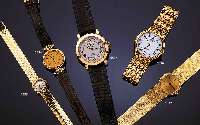 ROLEX DAMENGOLDBANDUHR, SCHWEIZ UM 1953, GG 750/000 INCL. GG-BAND, STABILE, SCHWERE AUSF., BODEN GEDR., REF.-NR. 9649, GEH.-NR. 530500, ...