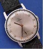 OMEGA HERRENARMBANDUHR, SCHWEIZ UM 1964, EDELST., BODEN GESCHR., BLATT REST., RUNDAN- KERW. VERG., 17 ST., HANDAUFZUGKAL. 269, 4- SCHENKL. ...