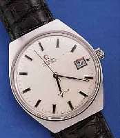 OMEGA HERRENARMBANDUHR AUTOMATIK DE VILLE, SCHWEIZ UM 1976, EDELST.-EINSCHALENGEH., GET. A-WELLE, BEI FERTIGST. WASSERGESCH., ...