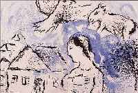 CHAGALL, MARC, 1887 - 1985, FARBLITHOGRAPHIE AUS DLM, DOPPELBLATT MIT BUGFALTE, CA. 38 X 55 CM