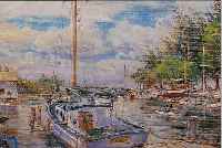 DEMMEL, ALBERT, RIO JAIMANITAS, HABANA-CUBA, PASTELL AUF PAPIER, LI. U. SIGN. UND DAT. 1960, CA. 38 X 50 CM, ...