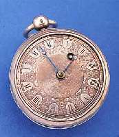 SPINDELTASCHENUHR, SCHWEIZ UM 1820, SILBER, GEPR. SILBERZIFFERBL., STD.-ZEICHEN IN KELCH- FORM, RöM. SCHW. EMAILL., VERG. PLATINENW., ANTRIEB ...