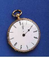 DAMENDAMENTASCHENUHR, SCHWEIZ UM 1878, GG 750/000 BER./L. DELLIG, SCHLÜSSELAUFZUG, EMAILBL. FEIN HAARR., GEBL. STAHL-FORM-ZEIGER, METALLCUV. ...