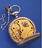 JAPY FRERES HERRENTASCHENUHR, FRANKREICH UM 1870, SILBER, SCHLüSSELAUFZUG, EMAILBL. FEIN HAARR., SCHöNER WERKAUFB. VERG., ZYLINDER- HEMMNUNG, ...