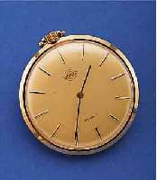 BERGER FRACKUHR PESEUX, SCHWEIZ/DEUTSCHLAND UM 1975, 585ER GG, UNGETR. LAGERW., 17 ST., RING-UNR., FLACHSPIR., INCABL., D. CA. 42 MM, EZ 0-1