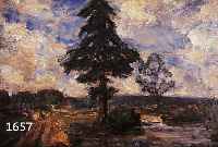 MOOR, HENRIK (HEINRICH), MALER AUS FüRSTENFELDBRUCK, LIT. VGL. DRESSLER, LANDSCHAFT BEI MüNCHEN, 1916, ...