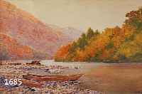 WATANABE, T.H., JAPANISCHER KüNSTLER, DAT. 1906, FISCHERBOOTE AM FLUßUFER, AQUARELL AUF PAPIER, RE. U. SIGN. UND DAT., CA. 33,5 X ...