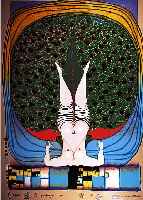 HUNDERTWASSER, FRIEDENSREICH, 1928-2000, HOMMAGE A SCHRöDER - SONNENSTERN, FARBSERIGRA-PHIE, FARBSIEBDRUCK MIT METALLFOLIENPRäGUNG, IM DRUCK ...