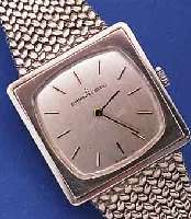 ETERNA MATIC HERRENARMBANDUHR, SCHWEIZ UM 1970, 835ER SILBER INCL. FLECHTB., BODEN GE- DR., VERS. BLATT, AUFWEND. VERG. STD.-ZEICHEN M. ...