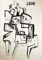 ZADKINE, OSSIP, 1890-1967, ABSTRAKTE FIGUR, LITHOGRAPHIE, RE. U. HANDSIGN., NUM. 38/75, BLATTGR. CA. 76 X 56 CM, ...