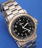 SINN HERRENARMBANDUHR AUTOMATIK, SCHWEIZ UM 1988, TITAN, TITANBAND M. SICHERHEITSFALTSCHL.BEIDS. SAPHIRVERGL., KRONE U. AUßENLüNETTE IN GG, BEI ...