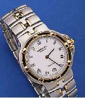 RAYMOND WEILL HERRENARMBANDUHR PARSIFAL, SCHWEIZ 1999, EDELST. INCL. BAND, TEILW. POL.,TEILW. SAT., ZWISCHENGL. WIE LüNETTE IN MAS- SIV GG, ...