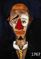 UNBEK. KüNSTLER MITTE 20. JHD, QUALITäTVOLLE KOPIE NACH B. BUFFETT, HIER: CLOWN, ÖL/LWD, M. CA. 70 X 50 CM