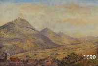 HARTMUTH, K.,, PFäLZER MALER, DATIERT 1952, TRIFELS, ANEBOS UND MüNZ, ÖL/HARTFASER, RE. U.SIGN. UND DAT., CA. 50 X 70 CM