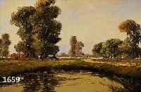 JEAN COURNE, DüSSELDORFER KüNSTLER, 1900 - 1936, KüHE AM NIEDERRHEIN, öL/LWD., RE. U. SIGN., 60 X 80 CM, R.