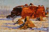 ZUSCHREIBUNG: CLESSE, THEO, UM 1910, WINTERLANDSCHAFT, ÖL/HOLZ, 24 X 33 CM, R.