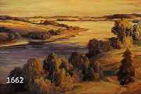 STELLING, R., 1. Flusslandschaft, ÖL/Hartfaser, 60 X 72 cm, R.