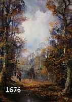 HENZE, WOHL MüNCHENER KüNSTLER, 1. HäLFTE 20. JH., REITER IM WALD, ÖL/LWD., RE. U. UNLESERLICH SIGN., AUF RüCKSEITE BEZ., 80 X 70 ...