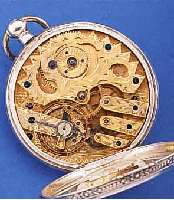 SOGENANNTE BAUERNTASCHENUHR, SCHWEIZ UM 1878, SILBER, 2-FARB. EMAILBL. FEIN HAARR., SCHLüSSELAUFZUG, RüCKS. GRAV. DARST. EINES ...