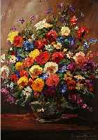 WEHN, RANDOLF, 1911 MüNCHEN, MüNCHENER IMPRESSIONIST, HIER: PRACHTVOLLES BLUMENSTIL- LEBEN, ÖL/LWD., SIGN., CA. 70 X 60 CM, R.