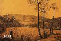 WOHLGEMUTH, DANIEL, 1874-1967, WEITE LANDSCHAFT, LITHOGRAPHIE, IM DRUCK SIGN.RE. U. HANDSIGNIERT, CA. 40 X 58 CM, PAPIER GEBRäUNT, ...