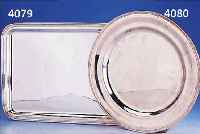 RECHTECKIGES TABLETT, 800ER SILBER, ZEITLOSE, GLATTE FORM, GEBR.-SP./L.VERBEULT, CA. 36 X 27 CM, CA. 800 G
