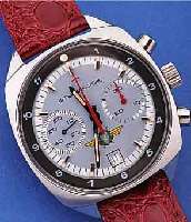 STURMANSKIJE FLIEGERCHRONOGRAPH, SOWJETUNIONUM 1987, EDELST., BODEN GESCHR., BEI FERTIG- ST. WASSERGESCH., 30-MIN.-STOPPZäHLER, DATUM, 23 ST., ...
