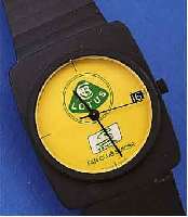 LOTUS ARMBANDUHR FANCLUB SENNA SWISSE, WERBEUHR GLEICHNAMIGER AUTOFIRMA, EDELST. SCHW. MATT., MINERALFLACHGL., HIGH-TECH- QUARTZW., ...