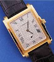 LOUIS ERARD HERRENARMBANDUHR, SCHWEIZ UM 1992, UNGETR. LAGERW., METALL HARTVERG., EDEL-ST.-BODEN GEDR., MINERALFLACHGL., LEDERB., ORIG.-ETUI, ...