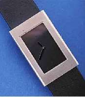 VENTURA HERRENARMBANDUHR DESIGN FLEMMING BO HANSEN, ULTRAFLACH, HIGH-TECH-QUARTZW., H. üBER ALLES 4 MM, MAßE CA. 36 X 23 MM, EDELST. ...
