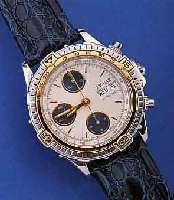 JAGUAR ARMBANDCHRONOGRAPH AUTOMATIK, EDELST.POL., BODEN U. KRONE VERSCHR., BEI FERTIGST. WASSERD. BIS CA. 100 M, LüNETTE EINS. RAST. DREHB., ...