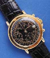 RUBENS ARMBANDCHRONOGRAPH AUTOMATIK, SCHWEIZ UM 1990, METALL HARTVERG., EDELST.-BODEN GE- DR., BASISKAL. ETA/VALJOUX 7750, 25 ST., IN- CABL., ...