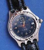 CHAGALL CHAGALL HERRENARMBANDUHR AUTOMATIK, SCHWEIZ UM 1995, EDELST., TEILW. SAT., TEILW. POL., BODEN U. KRONE GESCHR., BEI FERTIGST. WASSER- D. ...